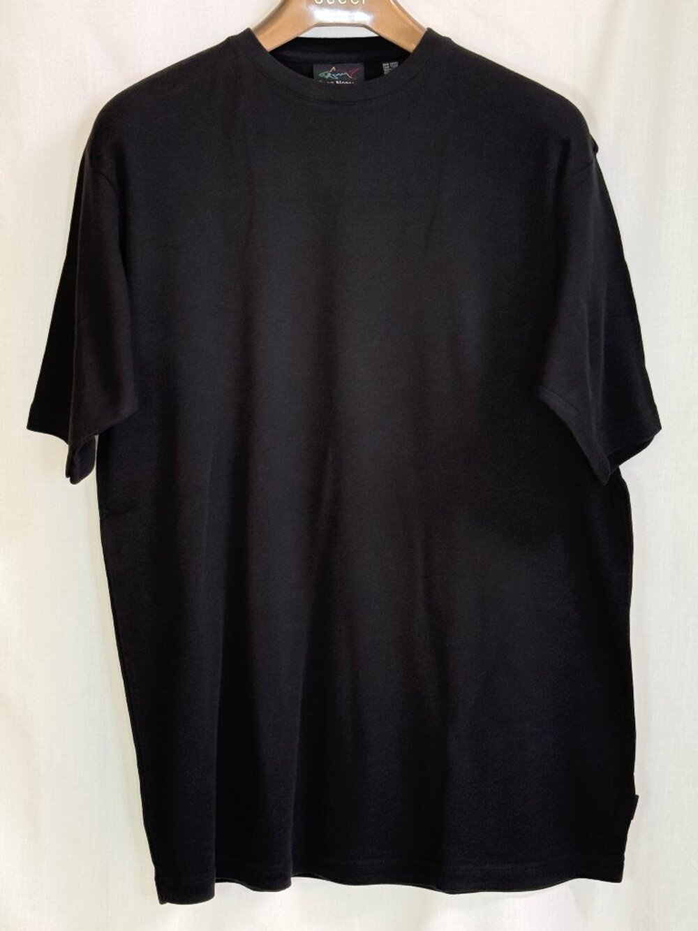 Greg Norman Men's Soft Cotton Shark Tee Crew Neck Short Sleeve T-Shirt-Black-XXL